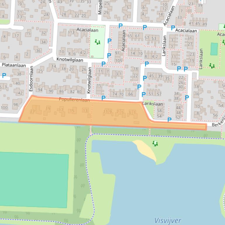 Kaart van postcodegebied 7881RC.