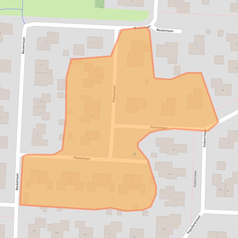 Kaart van postcodegebied 7881RG.