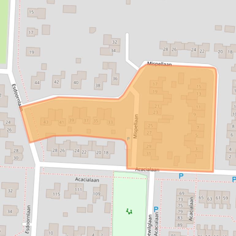 Kaart van postcodegebied 7881RT.