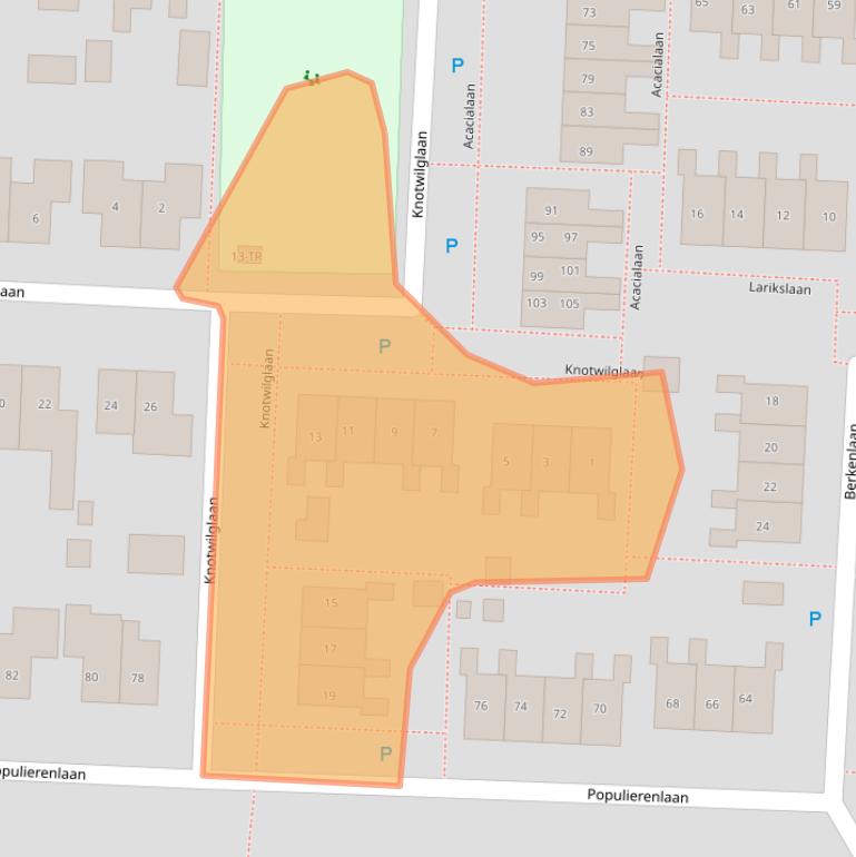 Kaart van postcodegebied 7881RV.