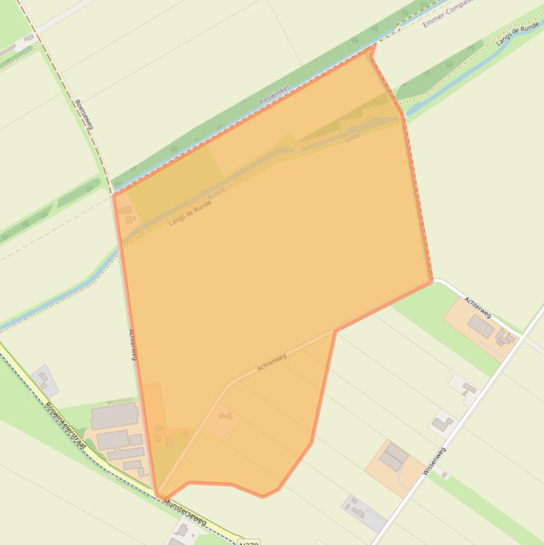 Kaart van postcodegebied 7881VT.