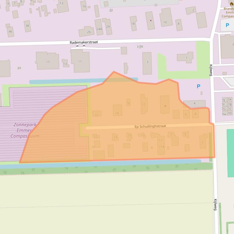 Kaart van postcodegebied 7881VV.