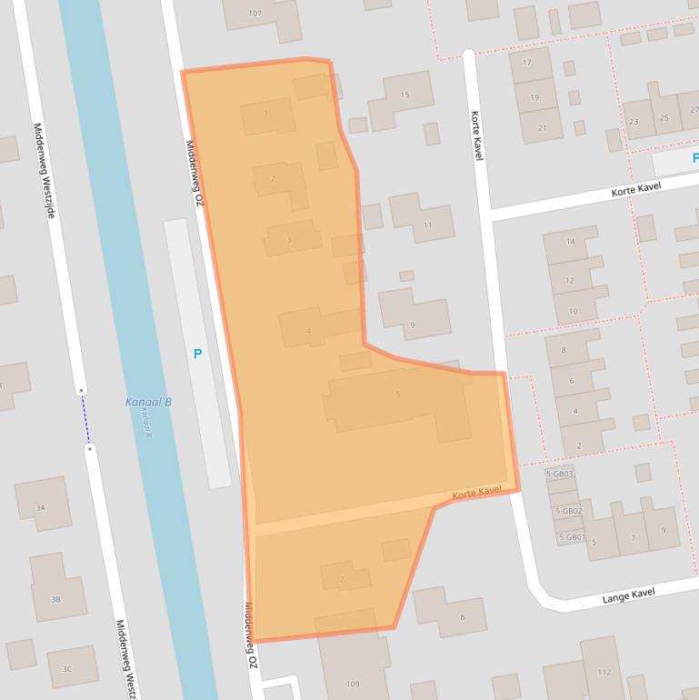 Kaart van postcodegebied 7881XG.