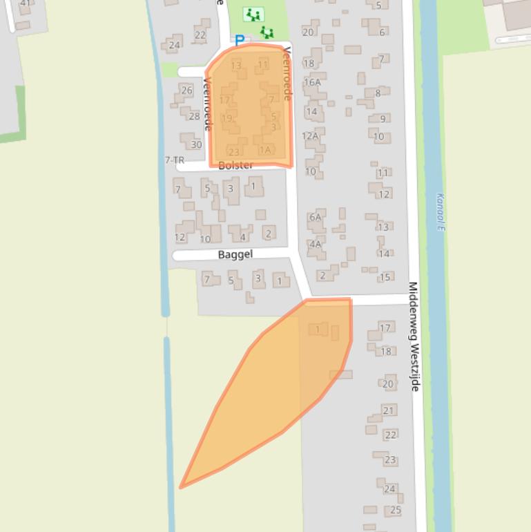 Kaart van postcodegebied 7881XM.