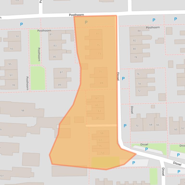 Kaart van postcodegebied 7884NA.