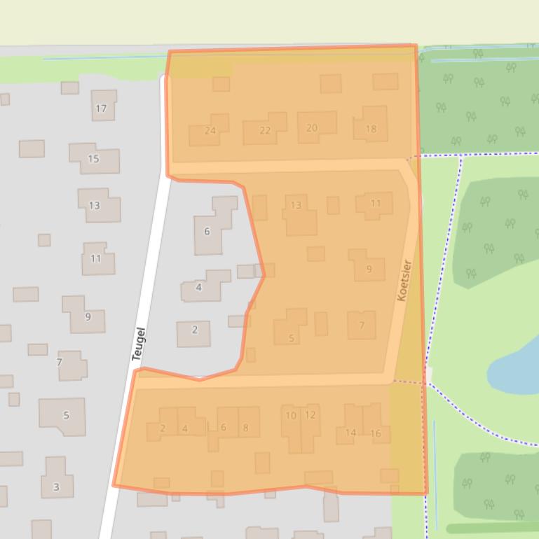 Kaart van postcodegebied 7884NH.