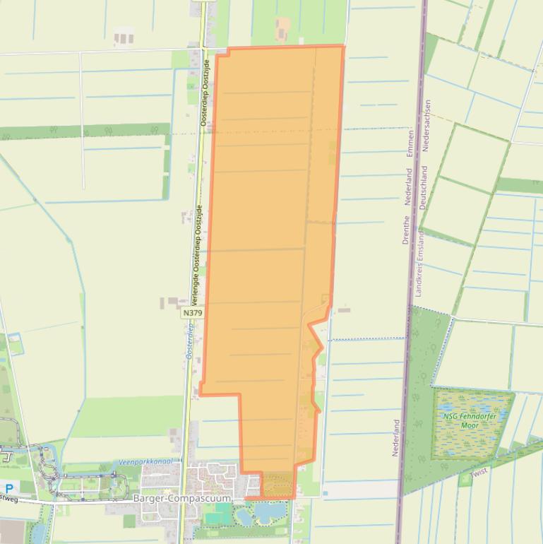 Kaart van postcodegebied 7884TA.