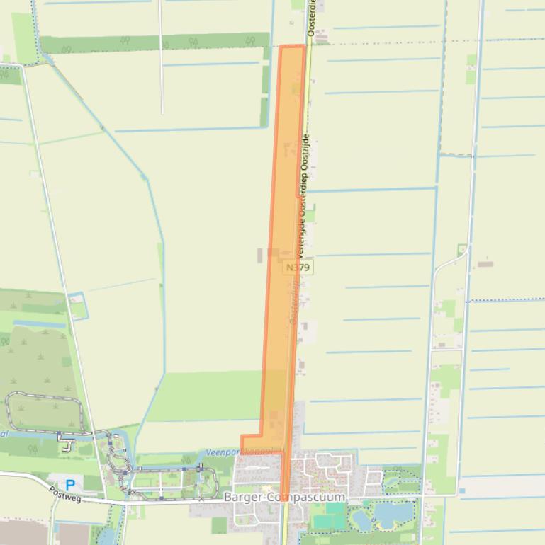 Kaart van postcodegebied 7884TM.