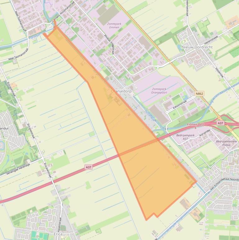 Kaart van postcodegebied 7885TH.