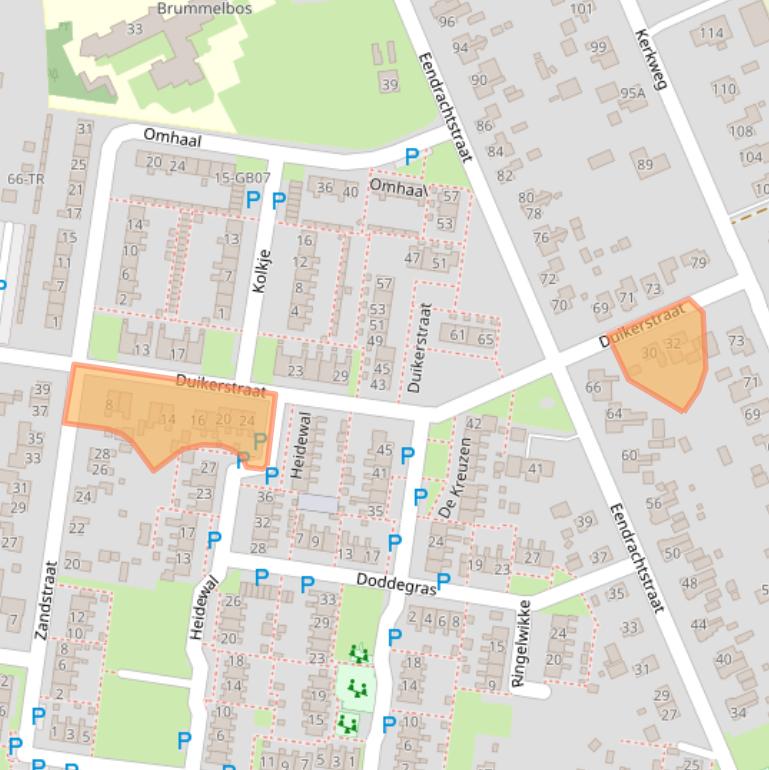 Kaart van postcodegebied 7887CC.