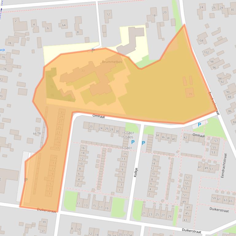 Kaart van postcodegebied 7887CD.
