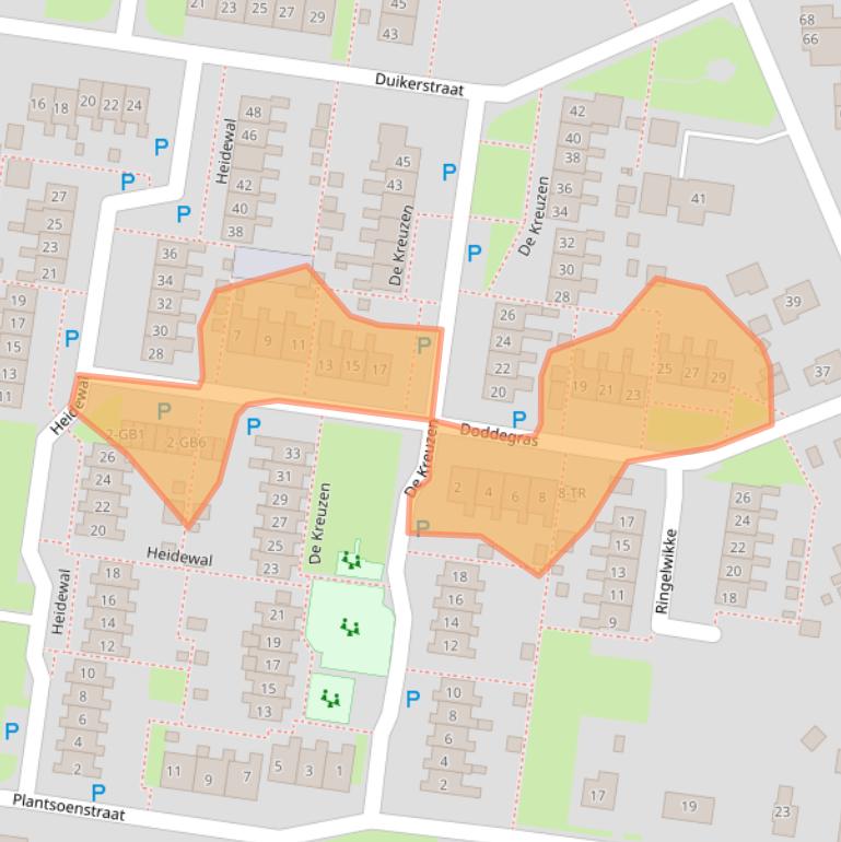 Kaart van postcodegebied 7887CK.