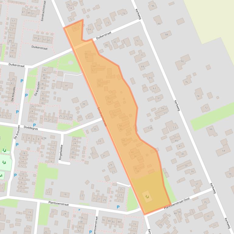 Kaart van postcodegebied 7887CW.