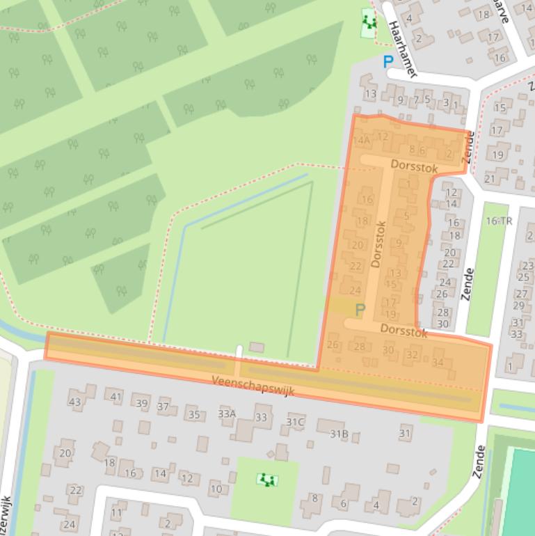 Kaart van postcodegebied 7887DD.