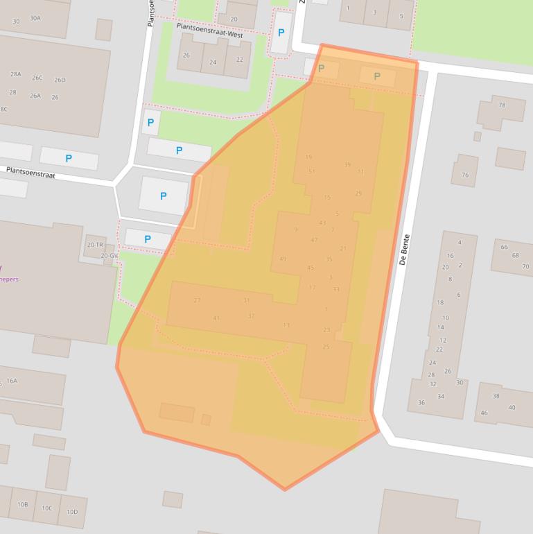 Kaart van postcodegebied 7887GE.