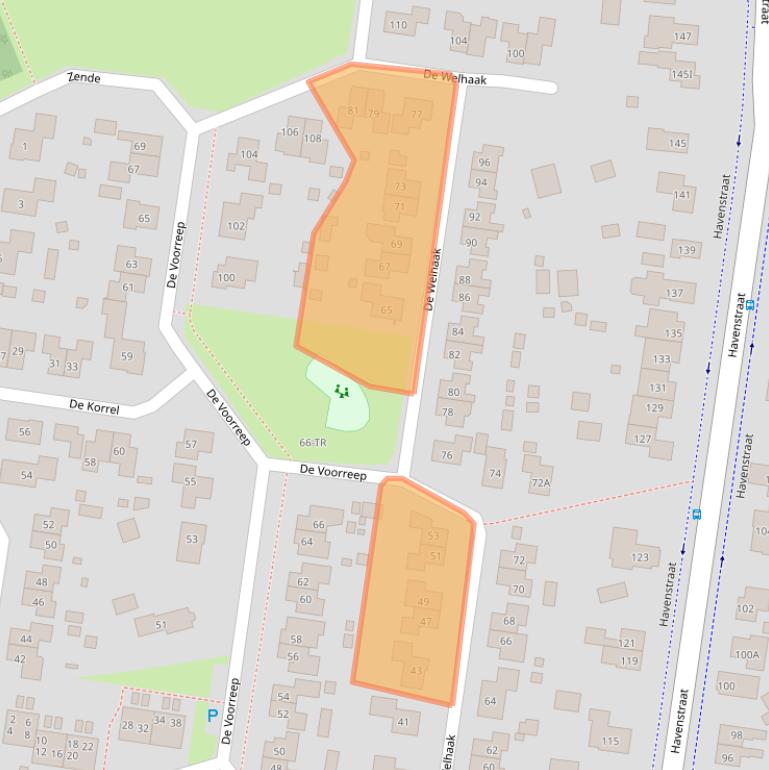 Kaart van postcodegebied 7887HN.