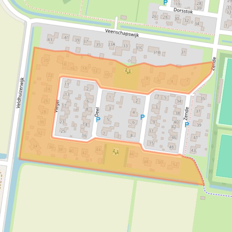 Kaart van postcodegebied 7887KB.