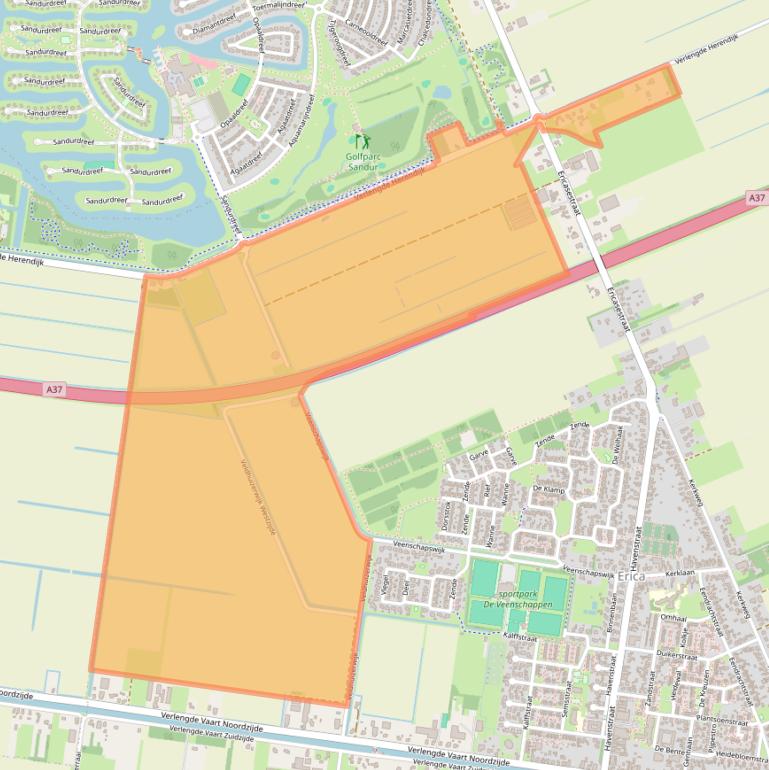 Kaart van postcodegebied 7887TX.