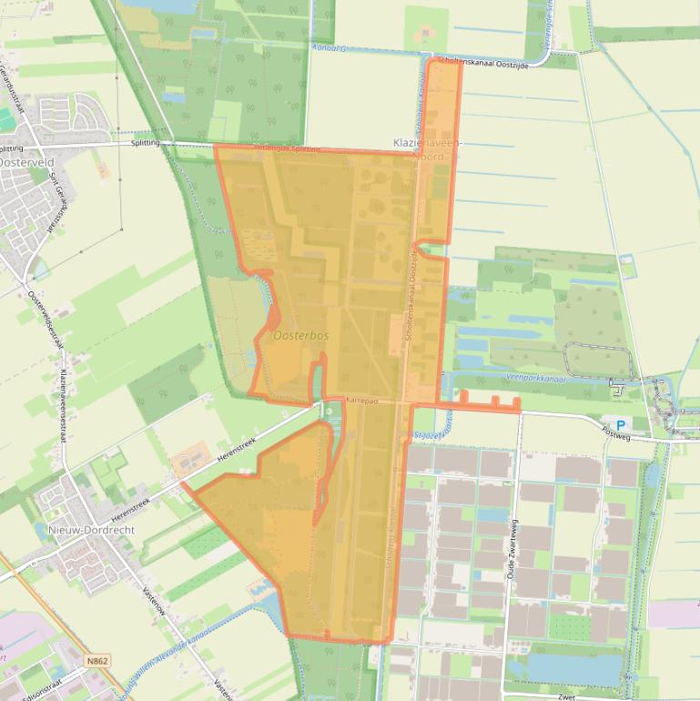 Kaart van postcodegebied 7889.