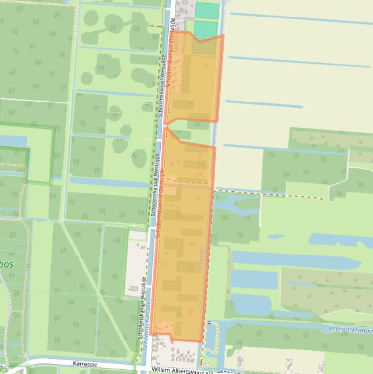 Kaart van postcodegebied 7889VB.