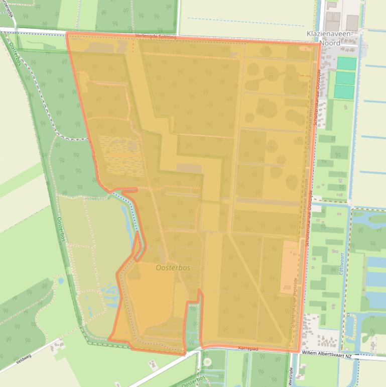 Kaart van postcodegebied 7889VG.