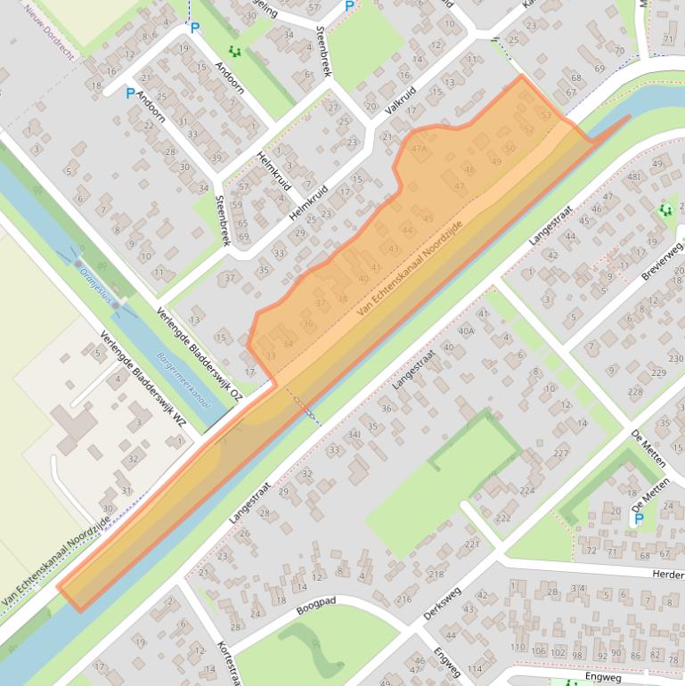 Kaart van postcodegebied 7891AB.