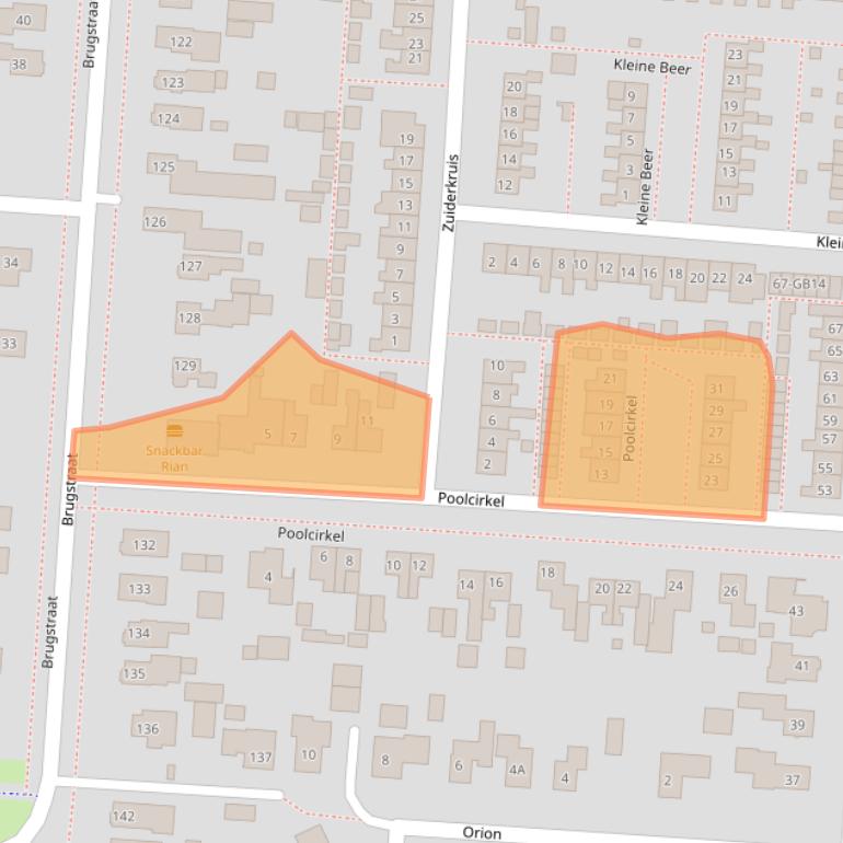 Kaart van postcodegebied 7891BA.