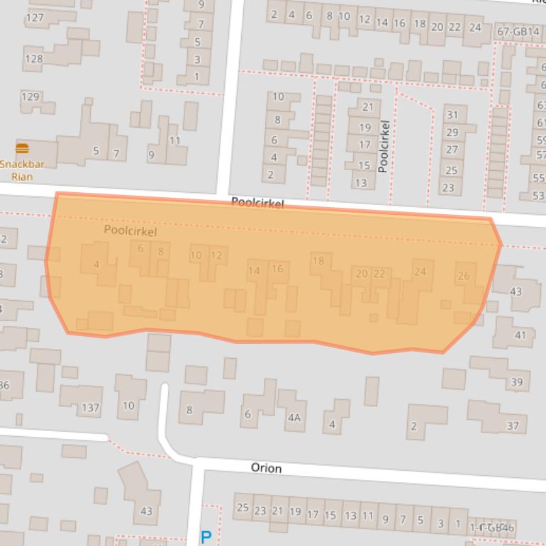 Kaart van postcodegebied 7891BB.