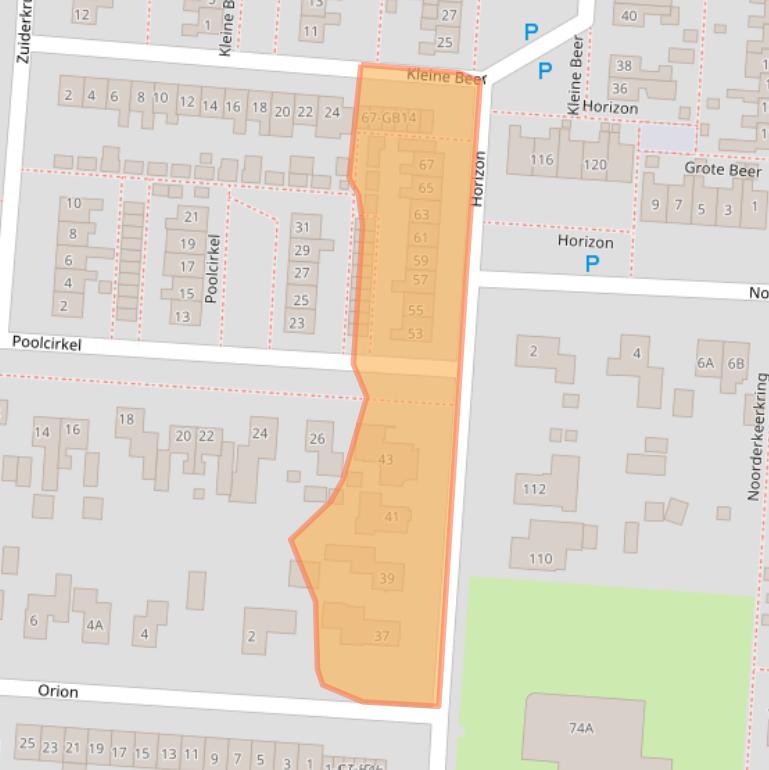 Kaart van postcodegebied 7891CJ.