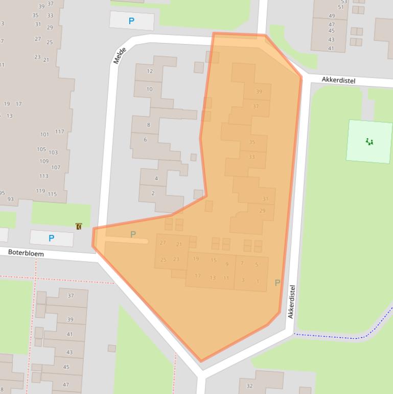 Kaart van postcodegebied 7891DN.