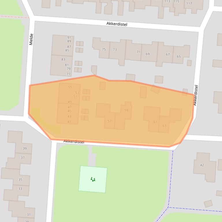 Kaart van postcodegebied 7891DP.