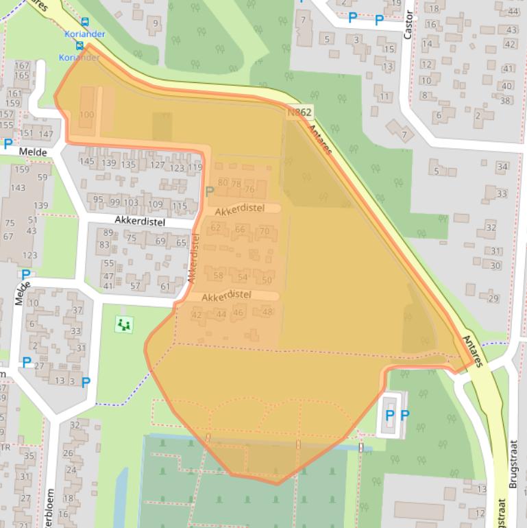 Kaart van postcodegebied 7891DV.