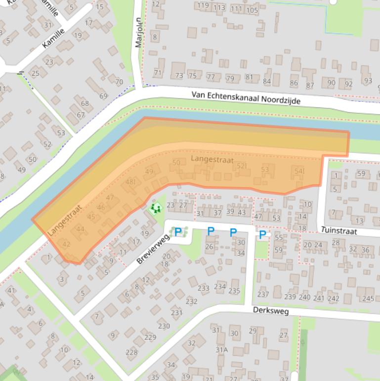 Kaart van postcodegebied 7891GC.