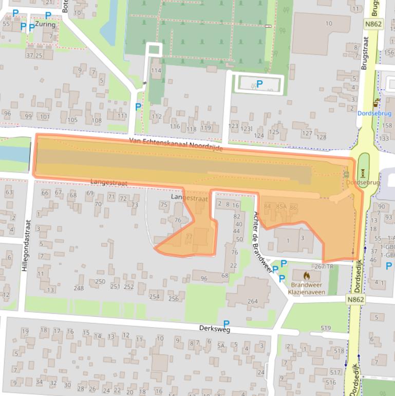 Kaart van postcodegebied 7891GE.