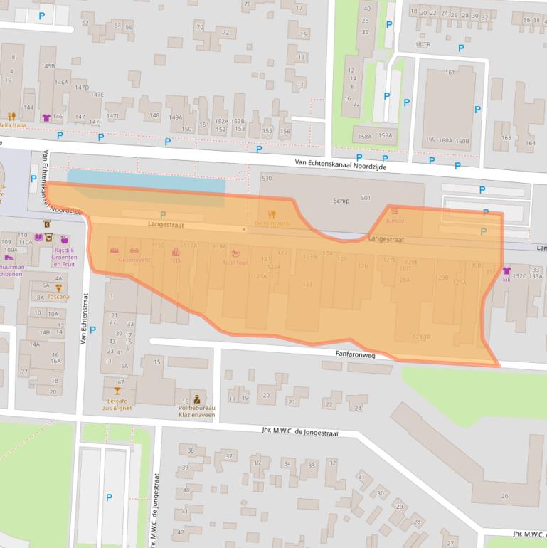 Kaart van postcodegebied 7891GH.