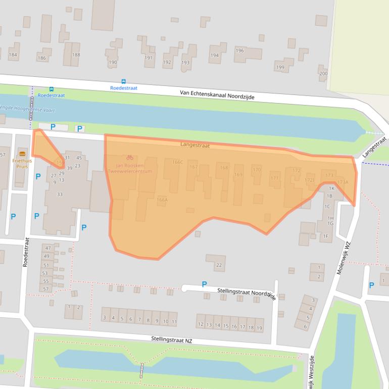 Kaart van postcodegebied 7891GL.