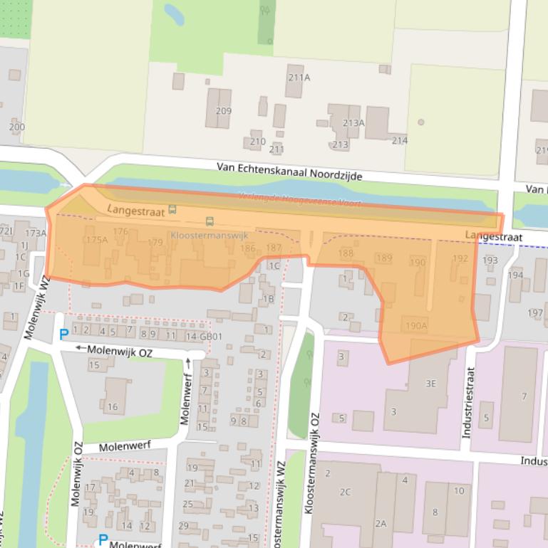 Kaart van postcodegebied 7891GM.
