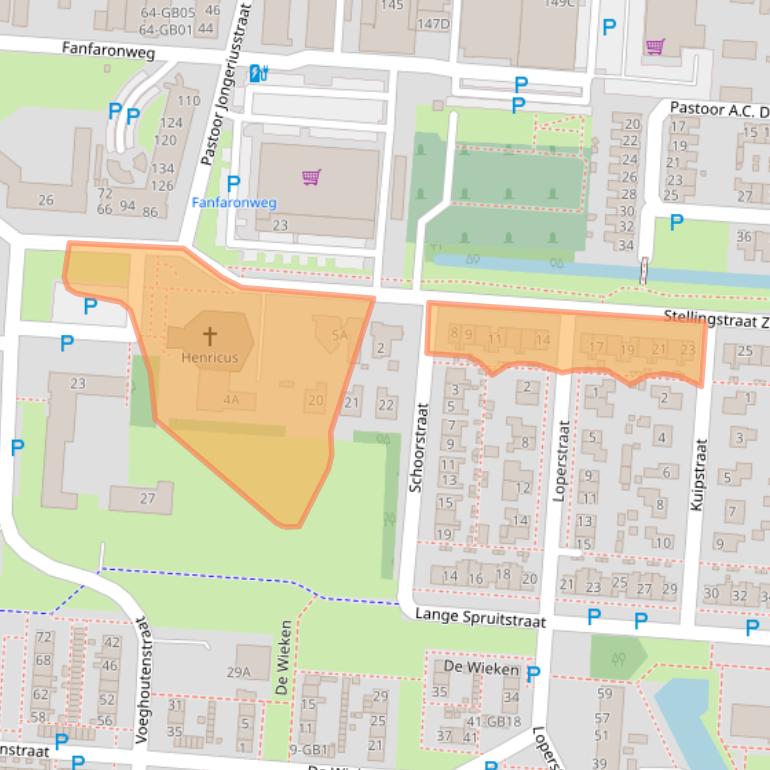 Kaart van postcodegebied 7891JA.