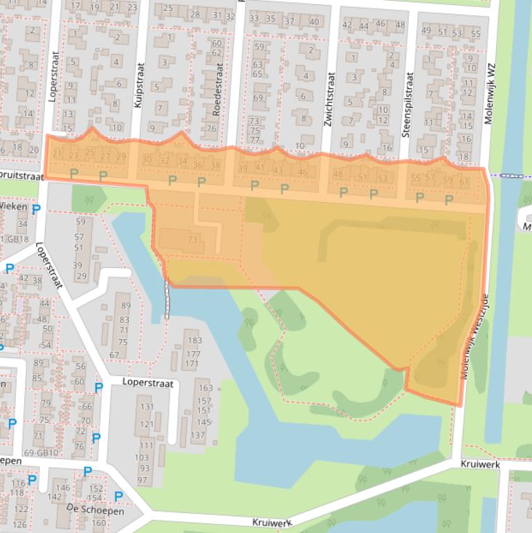 Kaart van postcodegebied 7891JZ.