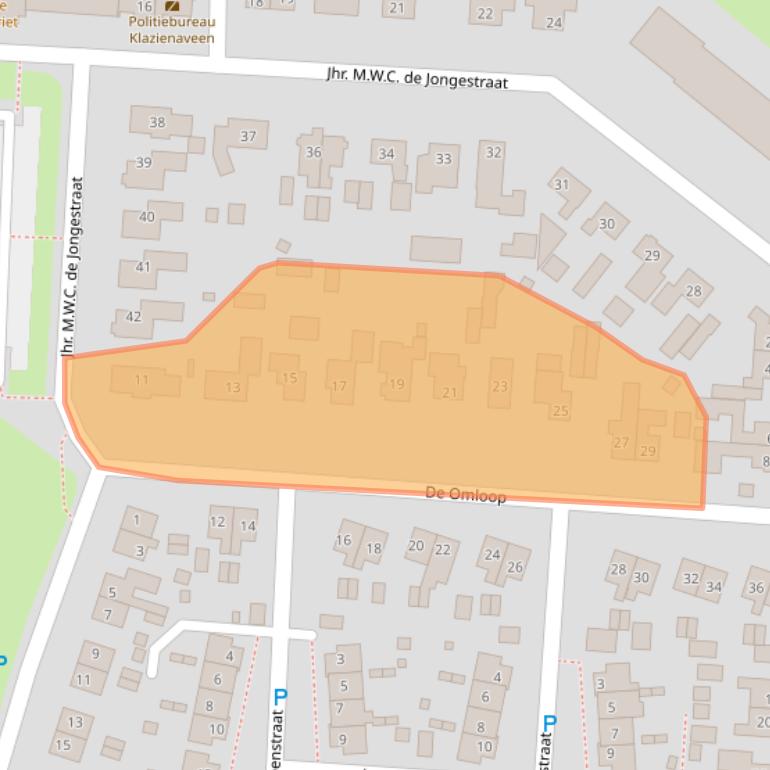 Kaart van postcodegebied 7891KR.