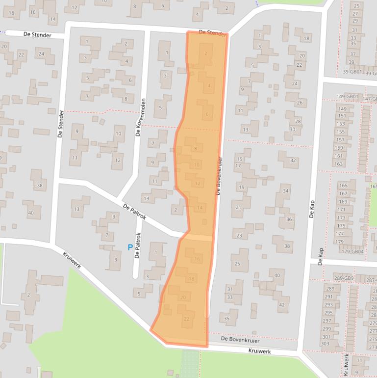 Kaart van postcodegebied 7891ND.