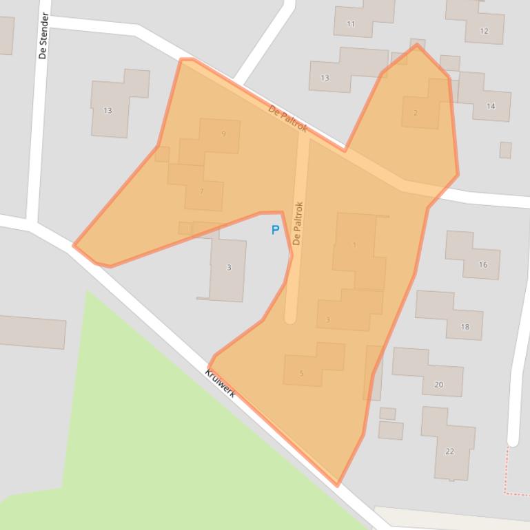 Kaart van postcodegebied 7891NE.