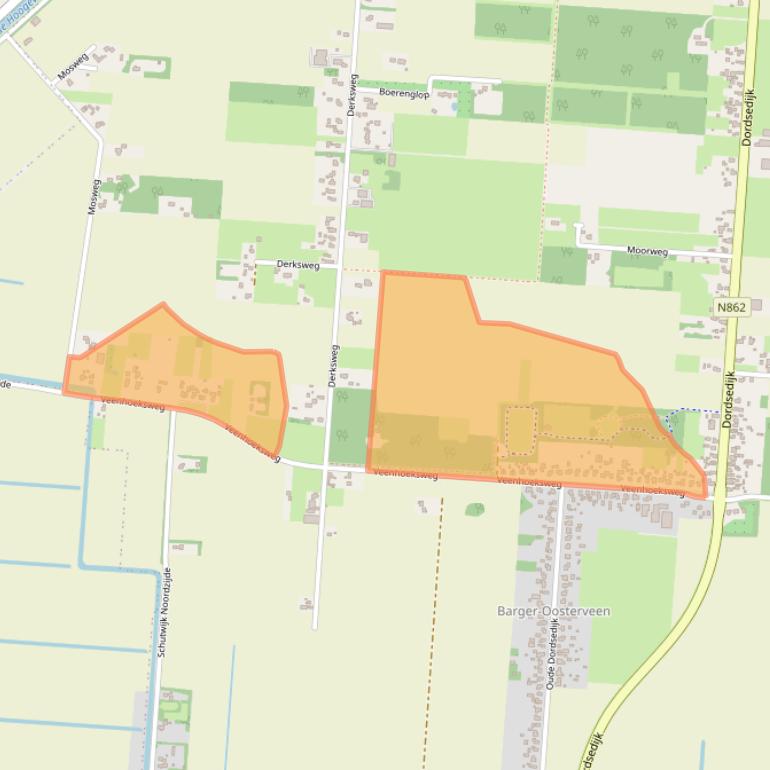 Kaart van postcodegebied 7891NX.