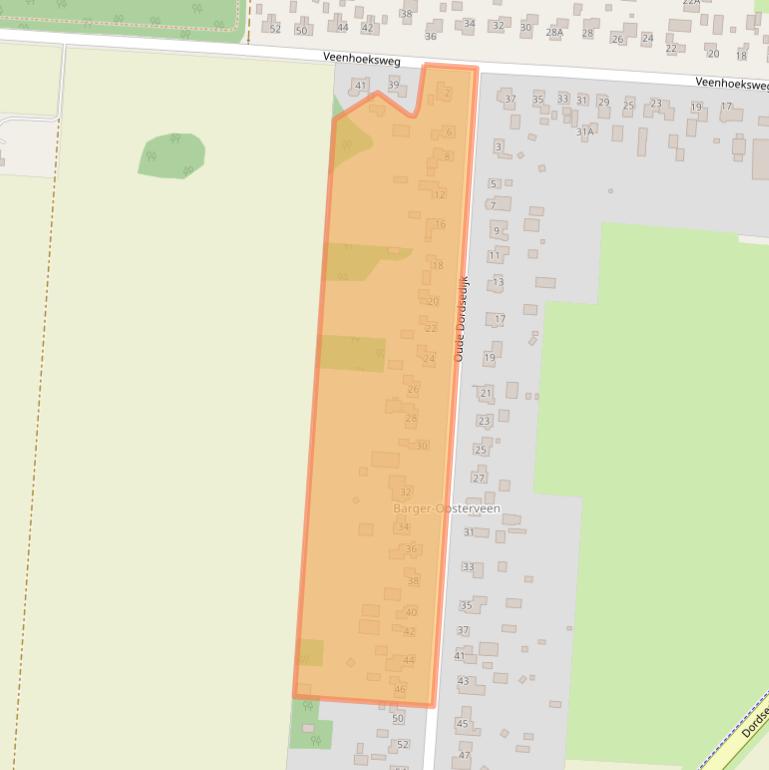 Kaart van postcodegebied 7891PB.