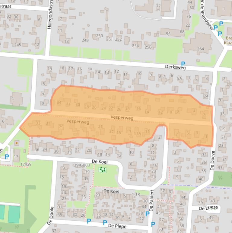 Kaart van postcodegebied 7891PH.