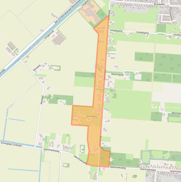 Kaart van postcodegebied 7891PN.