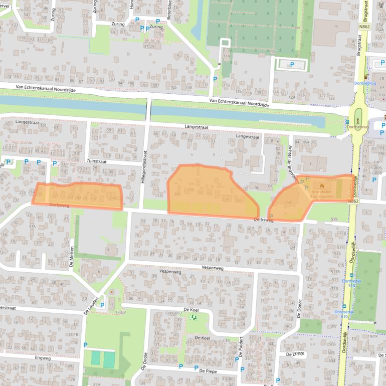 Kaart van postcodegebied 7891PR.
