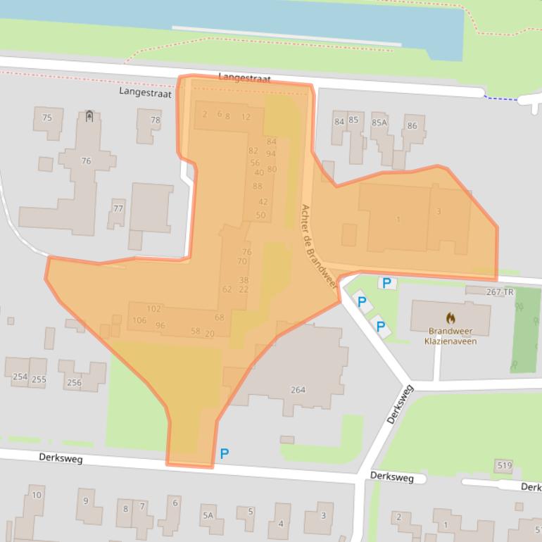 Kaart van postcodegebied 7891PZ.