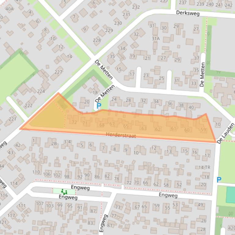 Kaart van postcodegebied 7891RB.