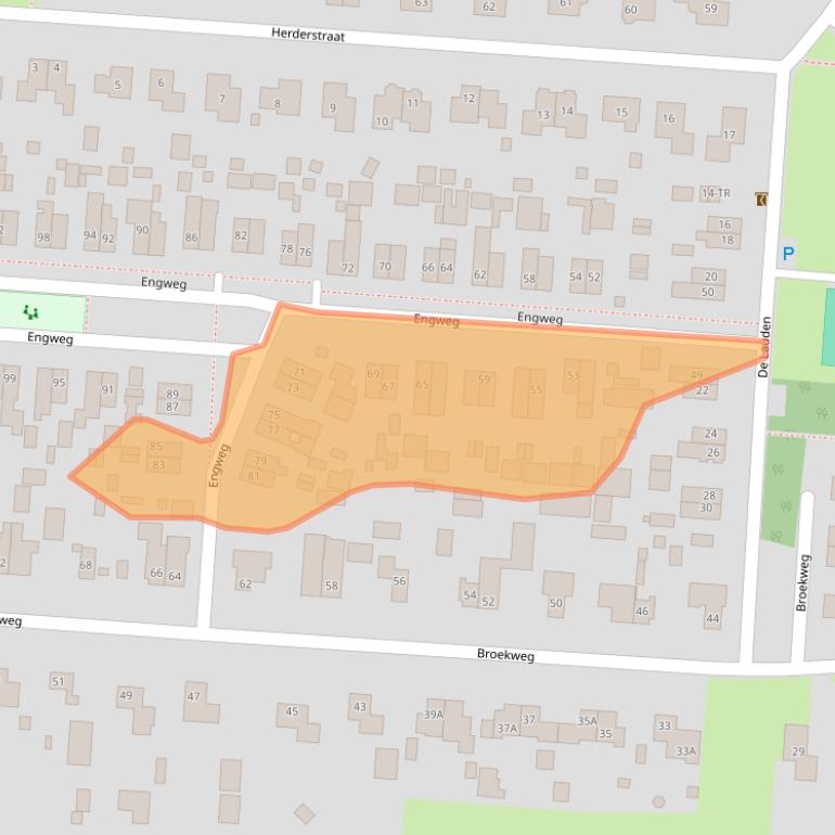 Kaart van postcodegebied 7891RJ.